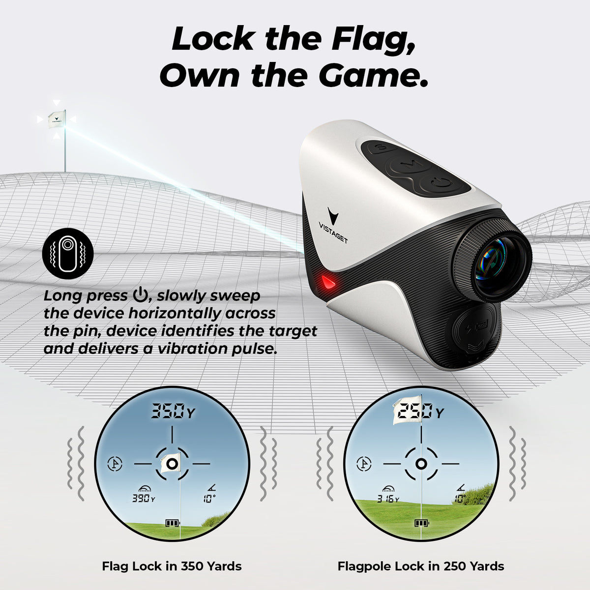 Golvia High-Transmission LCD Golf Rangefinder